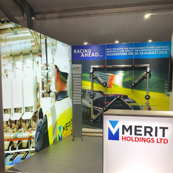 Merit Holdings stand at Farnborough International Airshow