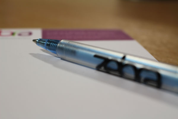 Zebra pen and notepad at office in Wrexham