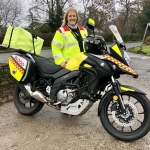 Blood Bikes’ first female rider in North Wales